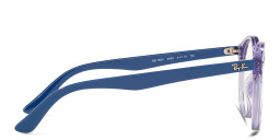 Ray-Ban Junior Kids Panthos Eyeglasses in Transparent Purple – Product Photo 3