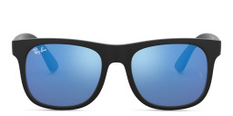Ray-Ban Junior Marvel Justin Kids Square Sunglasses in Black/Prizm Road – Product Photo 3