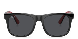 Ray-Ban Junior Marvel Justin Kids Square Sunglasses in Black/Dark Grey – Product Photo 4