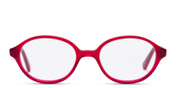 Tempo Unisex Round Eyeglasses in Red – Product Photo 1
