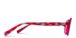 Tempo Unisex Round Eyeglasses in Red – Product Photo 4