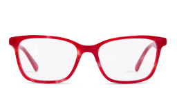 Tempo Kids Rectangle Eyeglasses in Red – Product Photo 1