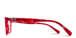 Tempo Kids Rectangle Eyeglasses in Red – Product Photo 3
