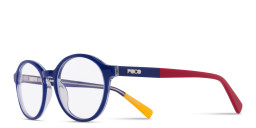 Tempo Round Eyeglasses in Blue – Product Photo 2