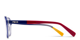 Shop Tempo Round Eyeglasses in Blue online.