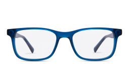 Shop Tempo Rectangle Eyeglasses in Blue online.