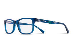 Tempo Rectangle Eyeglasses in Blue – Product Photo 2