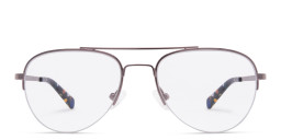 Shop Tempo Unisex Half-Rim Aviator Eyeglasses in Gunmetal online.