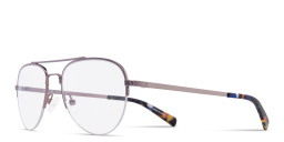 Shop Tempo Unisex Half-Rim Aviator Eyeglasses in Gunmetal online.