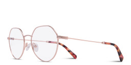 Tempo Unisex Irregular Eyeglasses in Rose Gold – Product Photo 2