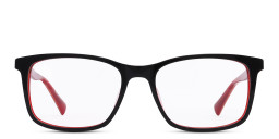 Shop Tempo Square Eyeglasses in Black online.