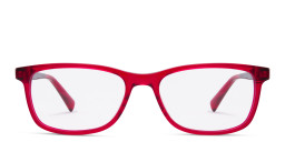 Tempo Rectangle Eyeglasses in Red – Product Photo 1