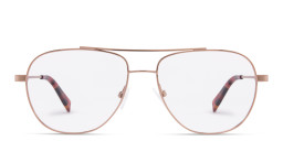 Shop Tempo Unisex Aviator Eyeglasses in Rose Gold online.