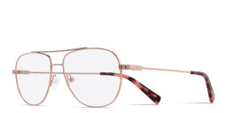 Tempo Unisex Aviator Eyeglasses in Rose Gold – Product Photo 2