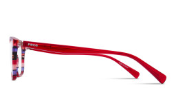 Tempo Square Eyeglasses in Red – Product Photo 3