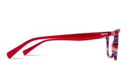 Tempo Square Eyeglasses in Red – Product Photo 4