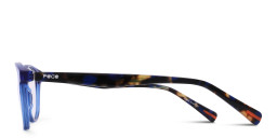 Tempo Round Eyeglasses in Blue – Product Photo 3