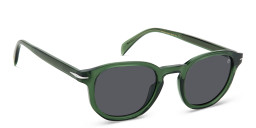 Shop DAVID BECKHAM Round Sunglasses in Green online.