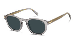 Shop DAVID BECKHAM Talisman Round Sunglasses in Grey online.