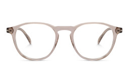 Shop DAVID BECKHAM Panthos Eyeglasses in Beige online.