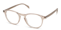 Shop DAVID BECKHAM Panthos Eyeglasses in Beige online.