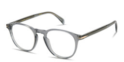 Shop DAVID BECKHAM Talisman Panthos Eyeglasses in Transparent Grey online.