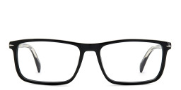 Shop DAVID BECKHAM Rectangle Eyeglasses in Black online.