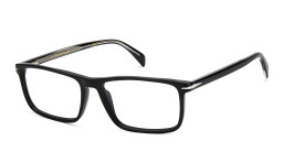Shop DAVID BECKHAM Rectangle Eyeglasses in Black online.