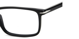 Shop DAVID BECKHAM Rectangle Eyeglasses in Black online.