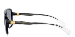 Dolce & Gabbana Logo Signature Pilot Sunglasses in Black – Product Photo 3