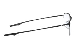 Shop Oakley Wingback Half-Rim Square Eyeglasses in Satin Black online.