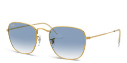 Ray-Ban Frank Square Sunglasses in Polished Gold – Product Photo 3
