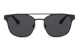Emporio Armani Square Sunglasses in Matte Black – Product Photo 1