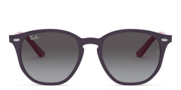 Ray-Ban Junior Kids Irregular Polished Sunglasses in Violet/Grey Gradient Dark – Product Photo 2