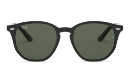 نظارة شمسية بإطار غير منتظم لامع للصغار من راي بان جونيور بلون أسود - صورة المنتج 1