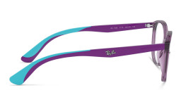 Ray-Ban Junior Kids Square Eyeglasses in Transparent Violet – Product Photo 3