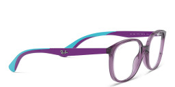 Ray-Ban Junior Kids Square Eyeglasses in Transparent Violet – Product Photo 4