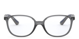 Ray-Ban Junior Kids Square Eyeglasses in Transparent Grey – Product Photo 1