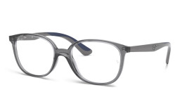 Ray-Ban Junior Kids Square Eyeglasses in Transparent Grey – Product Photo 2