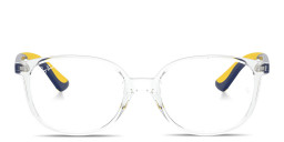 Shop Ray-Ban Junior Optics Kids Square Eyeglasses in Crystal online.