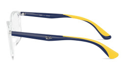 Shop Ray-Ban Junior Optics Kids Square Eyeglasses in Crystal online.