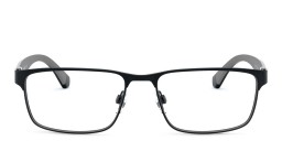 Emporio Armani Rectangle Eyeglasses in Matte Black – Product Photo 1