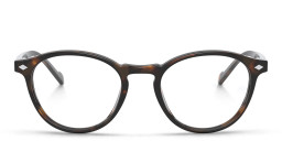 Vogue Eyewear Round Eyeglasses in Havana – Product Photo 1