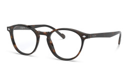 Vogue Eyewear Round Eyeglasses in Havana – Product Photo 2