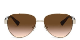 Coach Logo Lettering Pilot Sunglasses in Brown/Brown Gradient – Product Photo 1