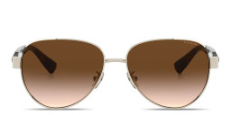 Coach Logo Lettering Aviator Sunglasses in Gold – Product Photo 1