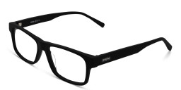 EYE'M Rectangle Eyeglasses in Matte Black – Product Photo 3