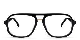 Shop EYE'M Aviator Eyeglasses in Black Gold online.