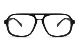 EYE'M Aviator Eyeglasses in Black & Silver – Product Photo 1