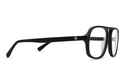 EYE'M Aviator Eyeglasses in Black & Silver – Product Photo 4